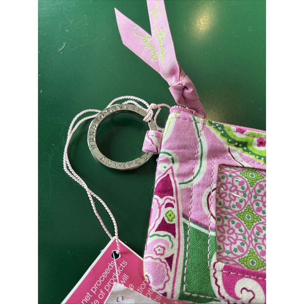 Vera Bradley Pinwheel Pink Clip Zip Id Nwt - Picture 2 of 9